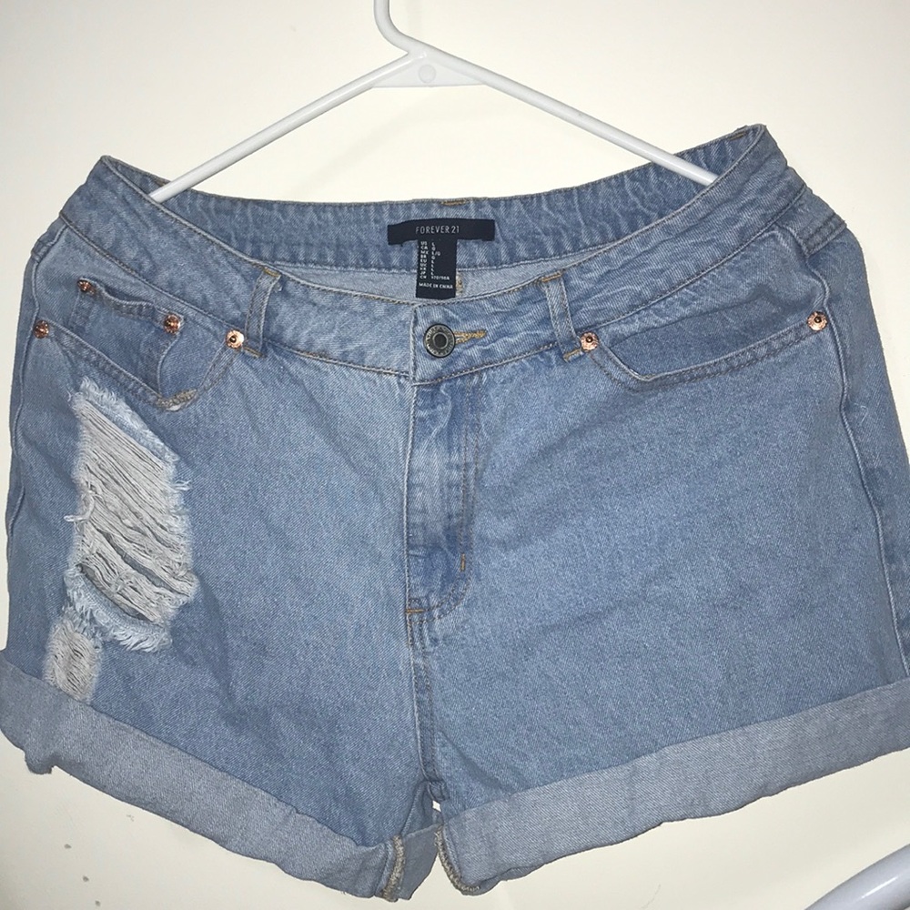Denim Distressed Shorts